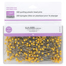 Épingles longues à tête de plastique  jaunes - 500 unités