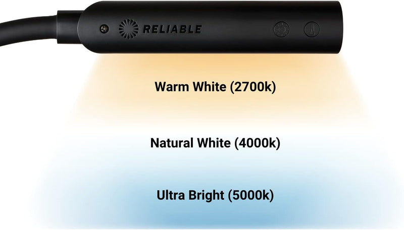 Reliable UberLight Flex 3200TL Lampe de bureau portable à LED avec pince (noir)