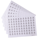 L'ensemble comprend un total de 462 autocollants amovibles et semi-réutilisables (77 marqueurs x 6 feuilles) qui fonctionnent uniquement avec la technologie InnovEye de la Quattro 6000D